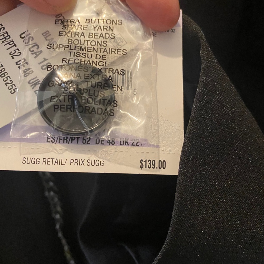 Kasper Black Suit Jacket- NWT- 18 - Picture 6 of 9